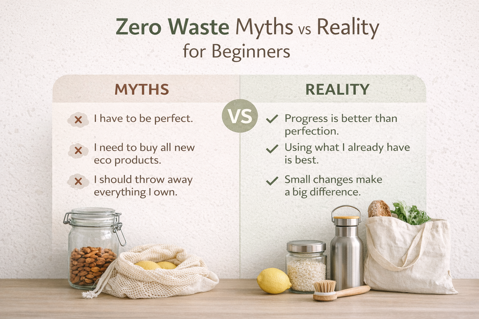 Zero Waste Myths vs Reality for Beginners
