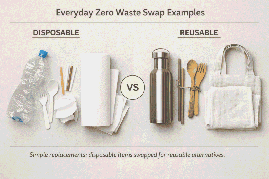 Everyday Zero Waste Swap Examples